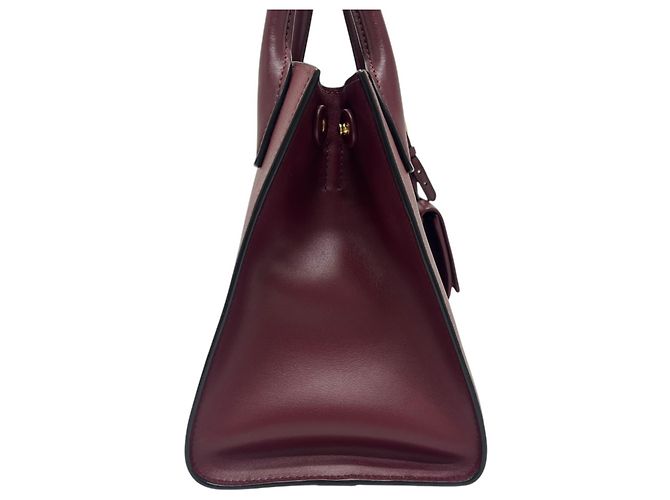 Borsa Prada in pelle Saffiano rosso vino Bordò - vista 3
