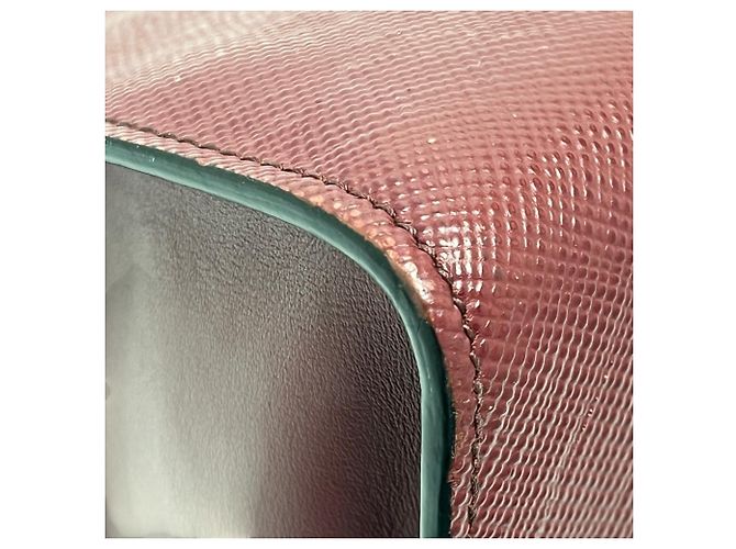 Borsa Prada in pelle Saffiano rosso vino Bordò - vista 6
