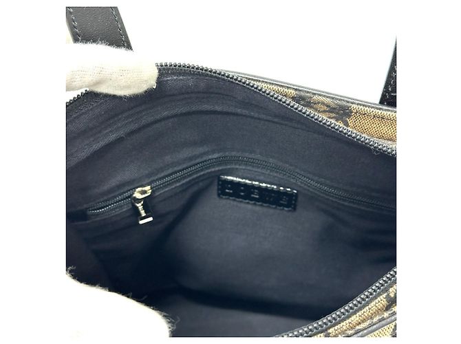 Borsa Tote Loewe Anagram Nero Beige - vista 12