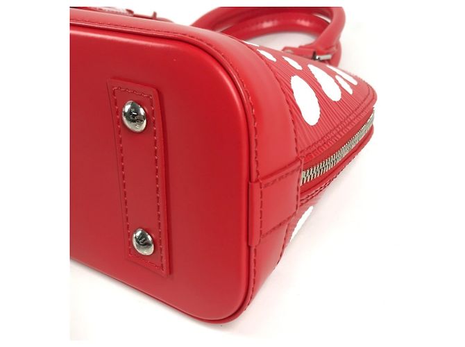 Borsa a tracolla Louis Vuitton Yayoi Kusama Epi Infinity Dot Polka Alma BB Bianco Rosso - vista 6