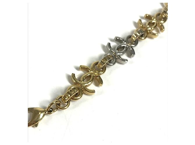 Bracciale con ciondolo Chanel B26P CC Coco Mark Argento D'oro - vista 6