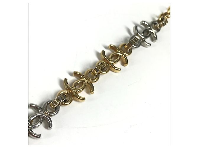 Bracciale con ciondolo Chanel B26P CC Coco Mark Argento D'oro - vista 7