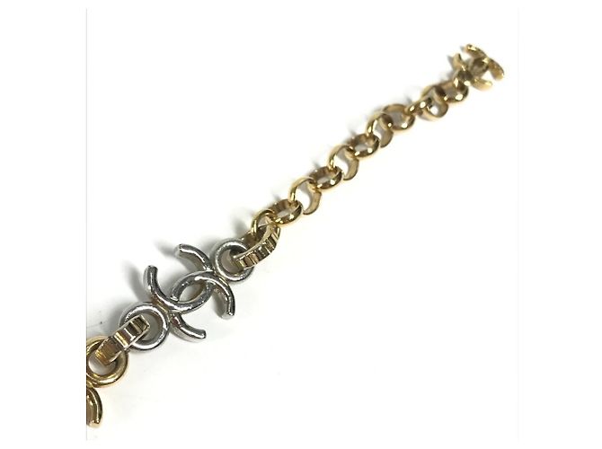 Bracciale con ciondolo Chanel B26P CC Coco Mark Argento D'oro - vista 8