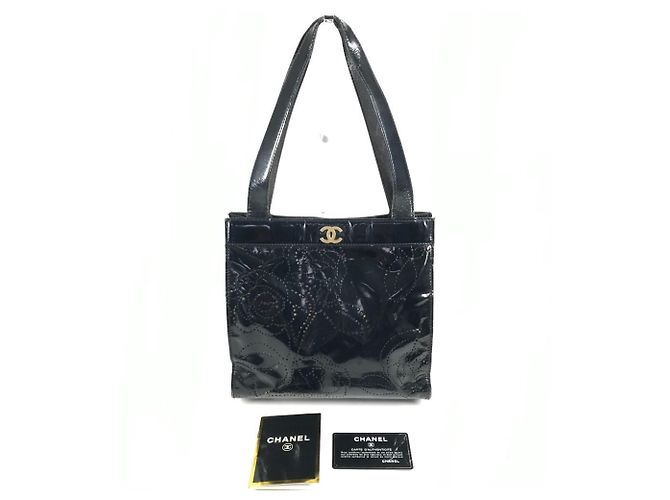 Borsa a tracolla Chanel Vintage Camellia Nero - vista 18
