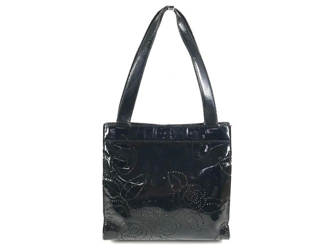 Borsa a tracolla Chanel Vintage Camellia Nero - vista 2