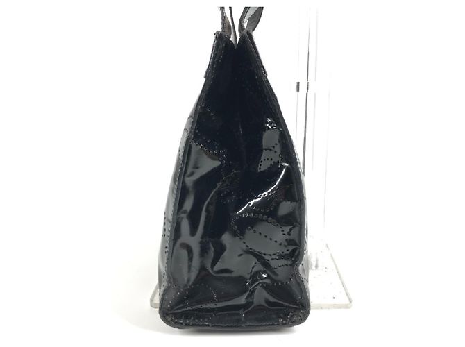 Borsa a tracolla Chanel Vintage Camellia Nero - vista 4