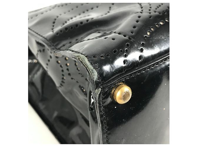 Borsa a tracolla Chanel Vintage Camellia Nero - vista 7