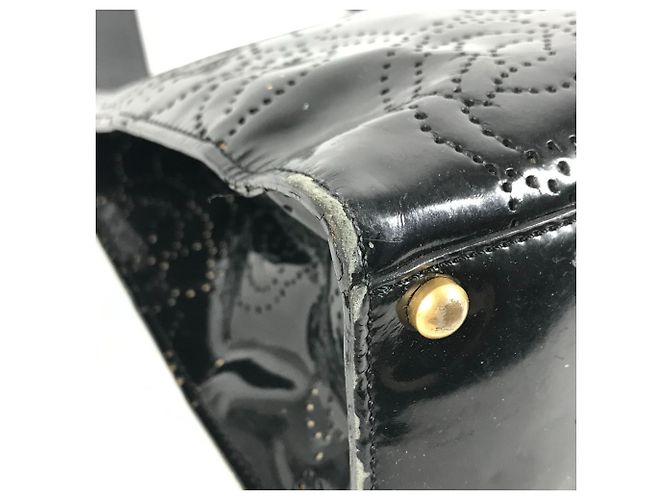 Borsa a tracolla Chanel Vintage Camellia Nero - vista 9