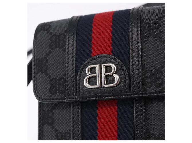 Collaborazione BALENCIAGA GUCCI The Hacker Project Canvas Black Auth ka5651V Nero Argento - vista 14