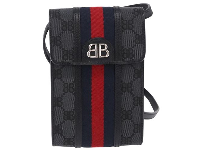 Collaborazione BALENCIAGA GUCCI The Hacker Project Canvas Black Auth ka5651V Nero Argento - vista 2