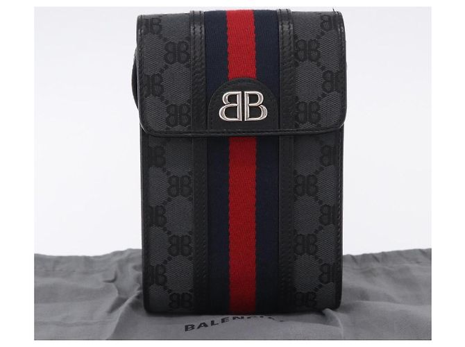 Collaborazione BALENCIAGA GUCCI The Hacker Project Canvas Black Auth ka5651V Nero Argento - vista 23