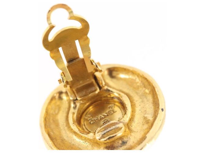 Orecchini CHANEL Metallo Tono Oro Bianco CC Auth bs36536 - vista 10