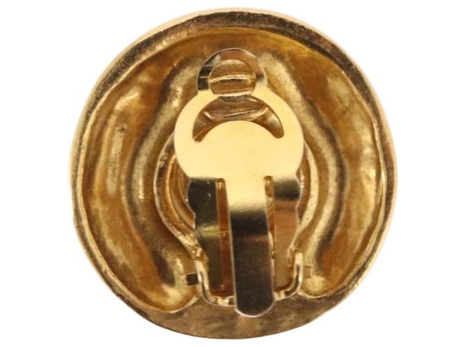 Orecchini CHANEL Metallo Tono Oro Bianco CC Auth bs36536 - vista 4