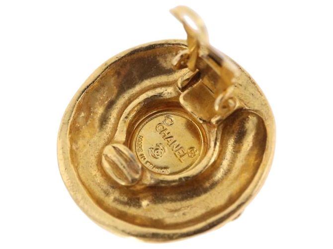 Orecchini CHANEL Metallo Tono Oro Bianco CC Auth bs36536 - vista 5