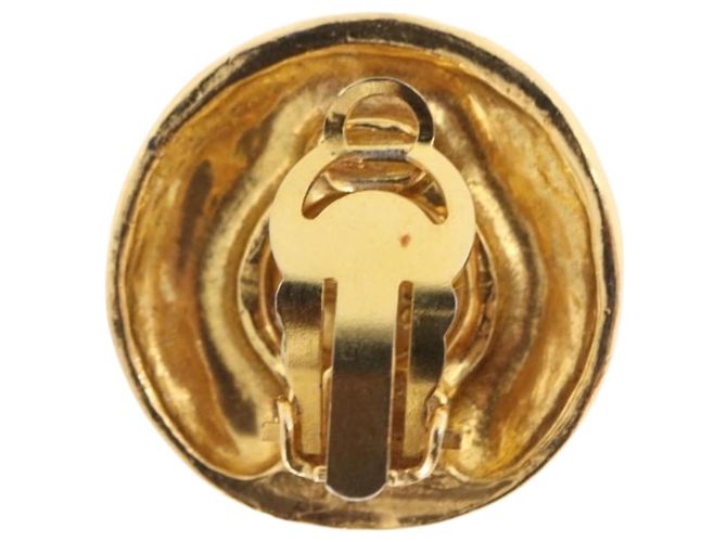 Orecchini CHANEL Metallo Tono Oro Bianco CC Auth bs36536 - vista 8