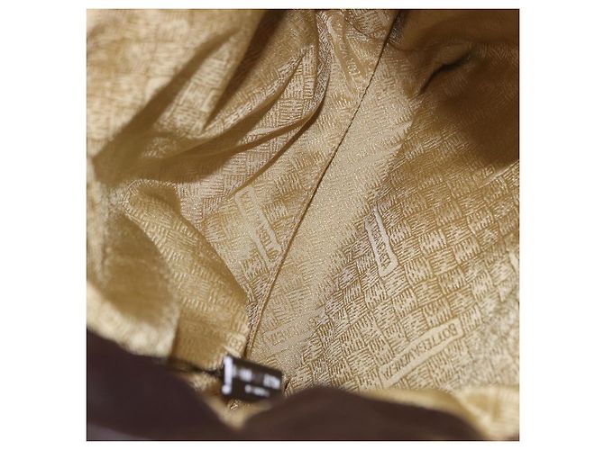 Zaino BOTTEGA VENETA Nylon Brown Gold Auth bs36573 Marrone D'oro - vista 18