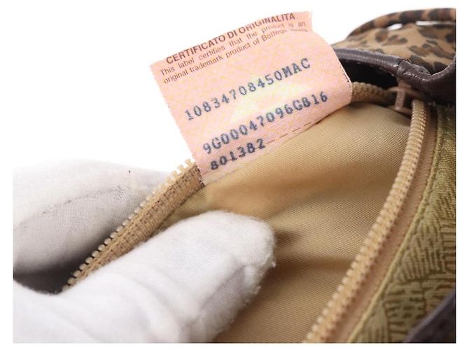 Zaino BOTTEGA VENETA Nylon Brown Gold Auth bs36573 Marrone D'oro - vista 24