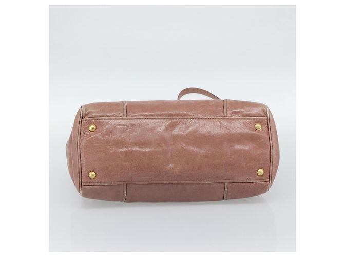 Borsa a mano PRADA in pelle 2way Pink Gold Auth 195564A Rosa D'oro - vista 11