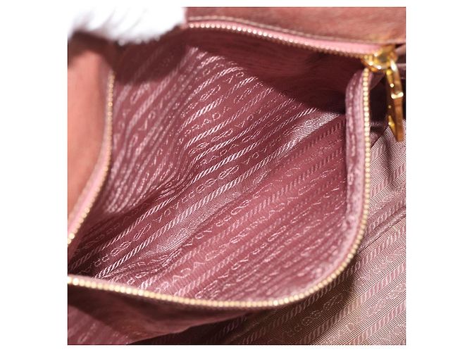 Borsa a mano PRADA in pelle 2way Pink Gold Auth 195564A Rosa D'oro - vista 23