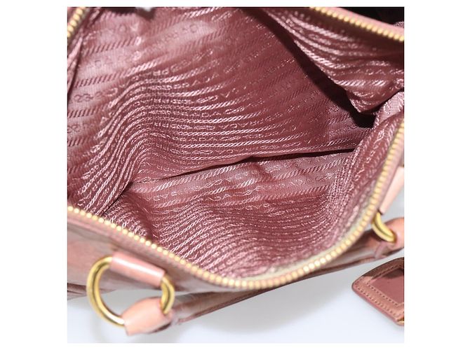Borsa a mano PRADA in pelle 2way Pink Gold Auth 195564A Rosa D'oro - vista 25
