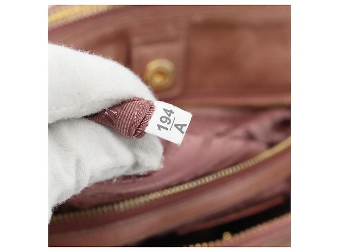 Borsa a mano PRADA in pelle 2way Pink Gold Auth 195564A Rosa D'oro - vista 28