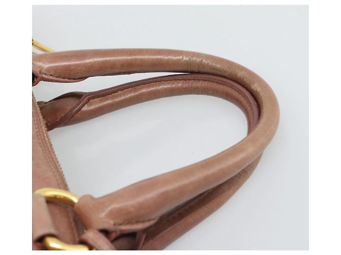 Borsa a mano PRADA in pelle 2way Pink Gold Auth 195564A Rosa D'oro - vista 8
