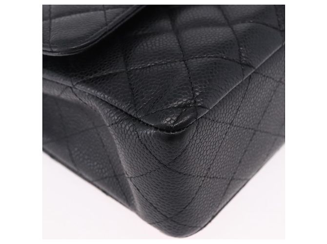 Borsa a tracolla CHANEL Chain Matelasse Pelle Caviar Nero Oro CC Auth ka5697SAM D'oro - vista 10