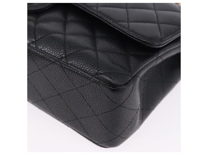 Borsa a tracolla CHANEL Chain Matelasse Pelle Caviar Nero Oro CC Auth ka5697SAM D'oro - vista 11