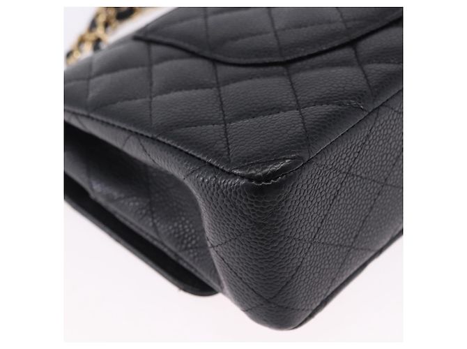Borsa a tracolla CHANEL Chain Matelasse Pelle Caviar Nero Oro CC Auth ka5697SAM D'oro - vista 12