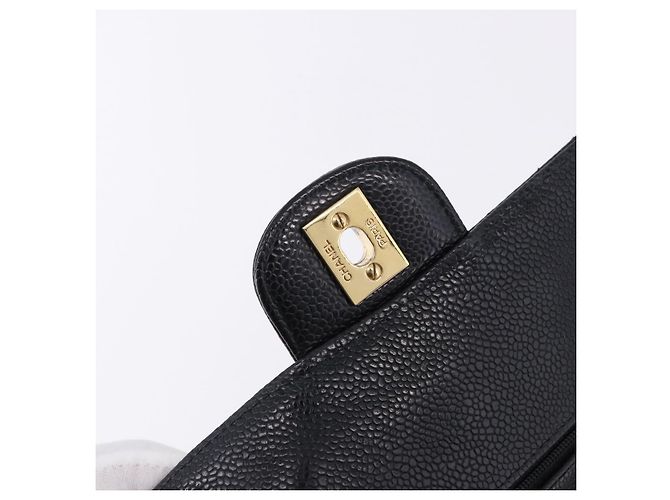 Borsa a tracolla CHANEL Chain Matelasse Pelle Caviar Nero Oro CC Auth ka5697SAM D'oro - vista 18
