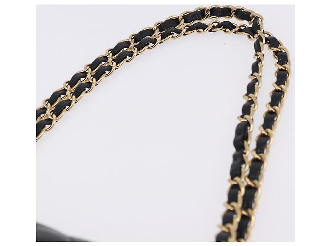 Borsa a tracolla CHANEL Chain Matelasse Pelle Caviar Nero Oro CC Auth ka5697SAM D'oro - vista 8