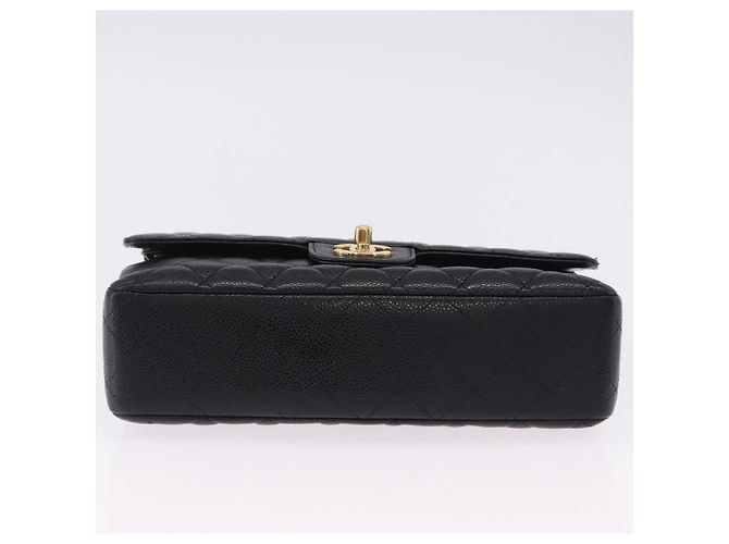Borsa a tracolla CHANEL Chain Matelasse Pelle Caviar Nero Oro CC Auth ka5697SAM D'oro - vista 9
