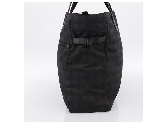 Borsa Tote CHANEL New Travel Line in tela nera e argento CC Auth ka5632 Nero - vista 4