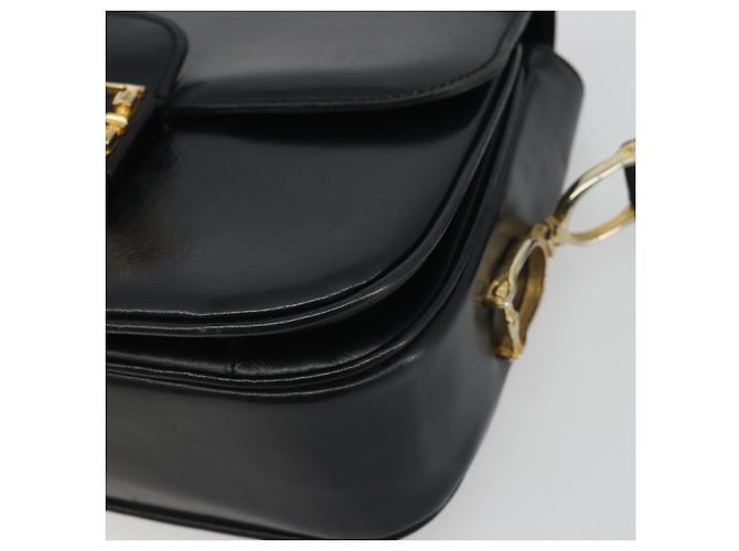 Céline Borsa a tracolla CELINE in pelle nera e oro Auth 194301 Nero D'oro - vista 10