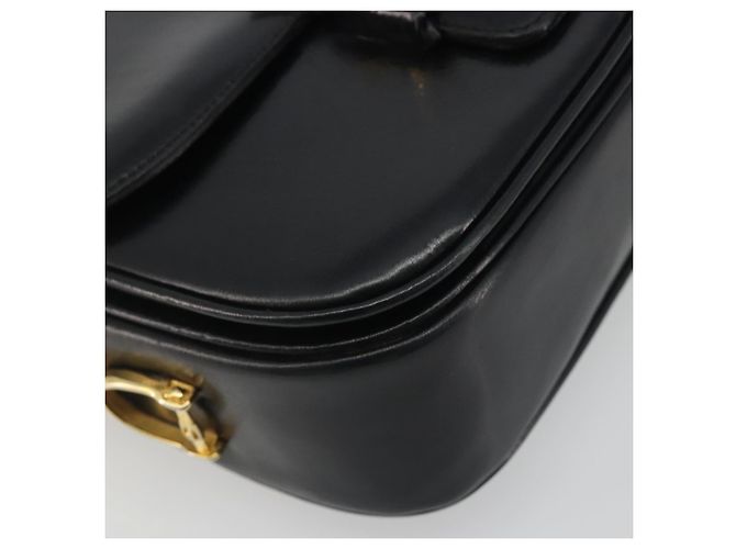 Céline Borsa a tracolla CELINE in pelle nera e oro Auth 194301 Nero D'oro - vista 11