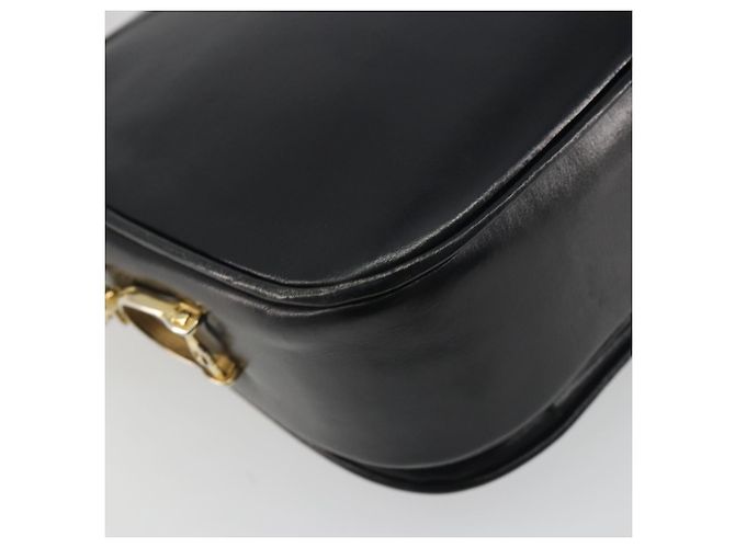 Céline Borsa a tracolla CELINE in pelle nera e oro Auth 194301 Nero D'oro - vista 13