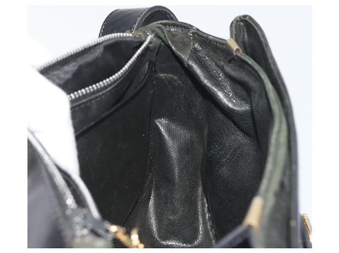 Céline Borsa a tracolla CELINE in pelle nera e oro Auth 194301 Nero D'oro - vista 18