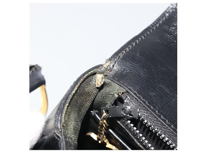 Céline Borsa a tracolla CELINE in pelle nera e oro Auth 194301 Nero D'oro - vista 20