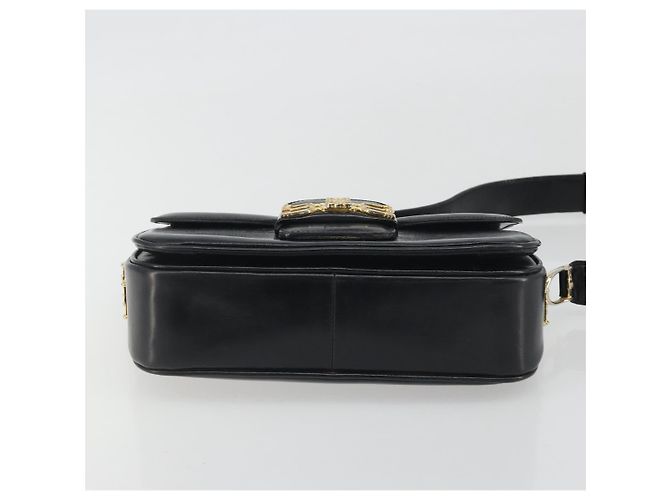 Céline Borsa a tracolla CELINE in pelle nera e oro Auth 194301 Nero D'oro - vista 9