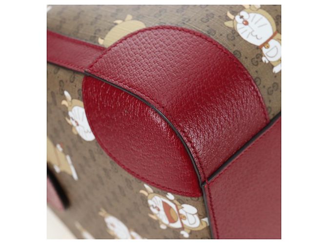 Padlock GUCCI x Doraemon Micro GG Boston Bag aus PVC und Leder Beige 647815 Auth 167459SM - Ansicht 10