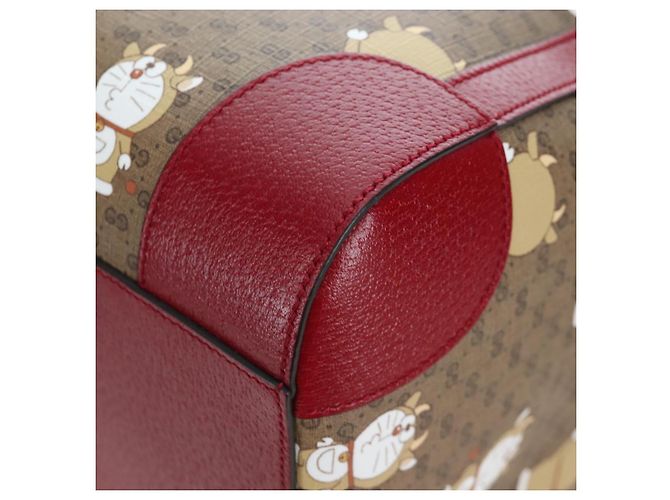 Padlock GUCCI x Doraemon Micro GG Boston Bag aus PVC und Leder Beige 647815 Auth 167459SM - Ansicht 11