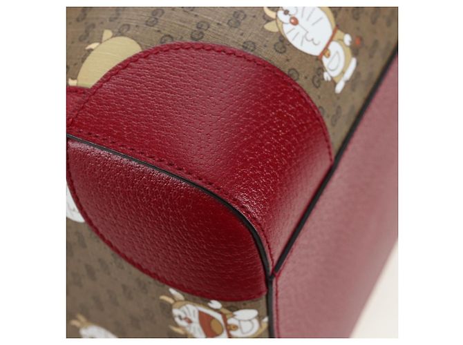 Padlock GUCCI x Doraemon Micro GG Boston Bag aus PVC und Leder Beige 647815 Auth 167459SM - Ansicht 12