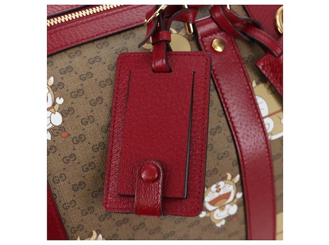 Padlock GUCCI x Doraemon Micro GG Boston Bag aus PVC und Leder Beige 647815 Auth 167459SM - Ansicht 14