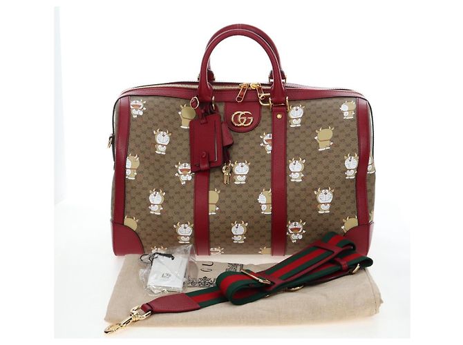 Padlock GUCCI x Doraemon Micro GG Boston Bag aus PVC und Leder Beige 647815 Auth 167459SM - Ansicht 25