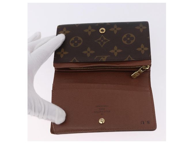 LOUIS VUITTON Monogram Porte Monnaie Billets Tresor Wallet M61730 Auth 194487A Monogramma - vista 12