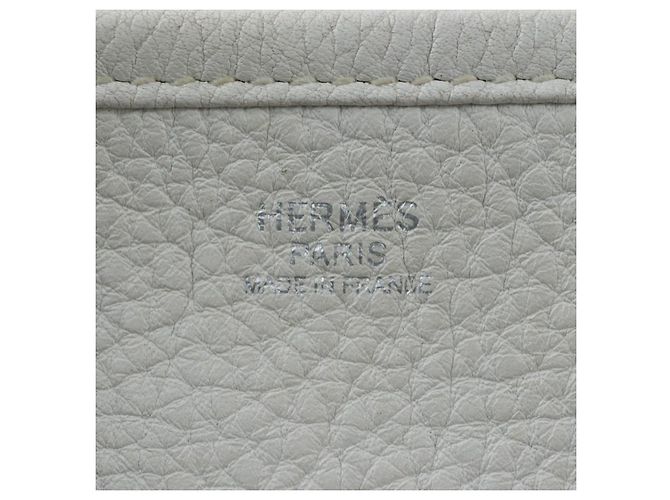 Hermès Borsa a tracolla HERMES Evelyn 1GM in pelle bianca argento Auth 195640SAM Bianco - vista 21