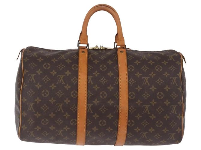 LOUIS VUITTON Monogram Keepall 45 Boston Bag M41428 LV Auth 196094A Monogramma - vista 3