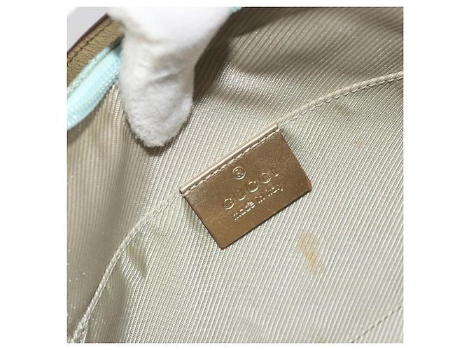 Borsa a tracolla GUCCI GG Canvas Azzurro Oro 005 0813 Auth 195610A D'oro Blu chiaro - vista 15