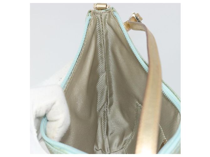 Borsa a tracolla GUCCI GG Canvas Azzurro Oro 005 0813 Auth 195610A D'oro Blu chiaro - vista 18