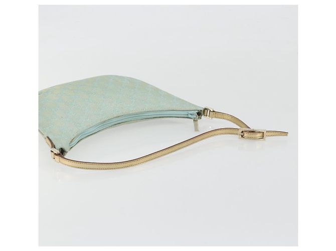 Borsa a tracolla GUCCI GG Canvas Azzurro Oro 005 0813 Auth 195610A D'oro Blu chiaro - vista 7